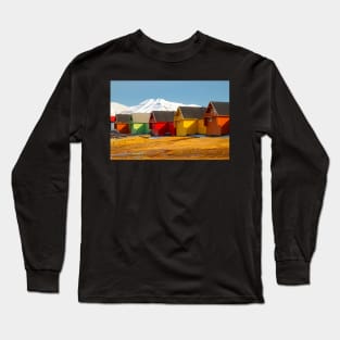 Colourful Houses in Longyearbyen, Arctic Svalbard Long Sleeve T-Shirt